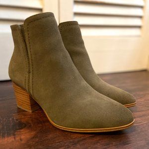 Aldo Olive Green Suede Bootie